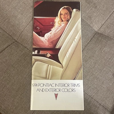 1974 Pontiac Дилер Внутренняя отделка и цвета экстерьера Брошюра Firebird Trans Am - Изображение 1 из 2