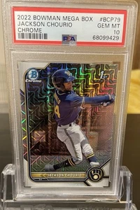 2022 Bowman Chrome 1st JACKSON CHOURIO Mojo Mega Box PSA 10 BREWERS Gem Mint - Picture 1 of 1