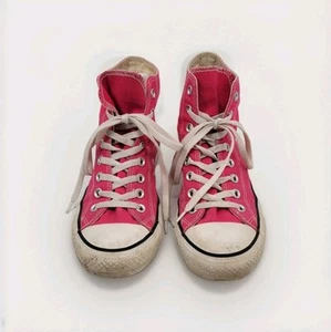 Converse High Tops Womens Size 9 EU40 Hot Pink Boho Streetwear Classic Sneakers - Picture 1 of 17