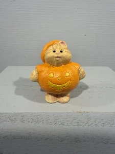 Hallmark Merry Miniatures Halloween Figur Cameron Katze im Kürbis Kostüm 1995 - Bild 1 von 7