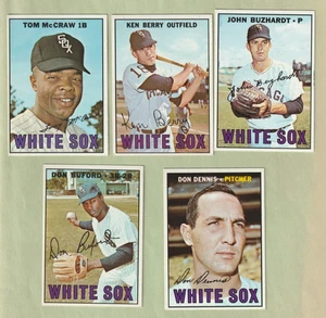 Topps 1967 #29 McCraw #67 Berry #178 Buzhardt #232 Buford #259 Dennis NrMt - Picture 1 of 2
