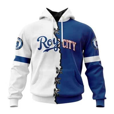 Kansas City Baseball Team Royalss Sudadera con Capucha 3D, Unisex Adultos S-5XL Foto 1 de 4