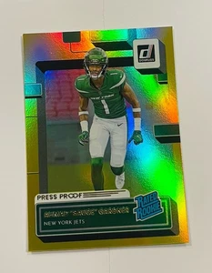 2022 Donruss Premium Press Proof Gold #328 Ahmad "Sauce" Gardner Jets SP RC - Foto 1 di 1