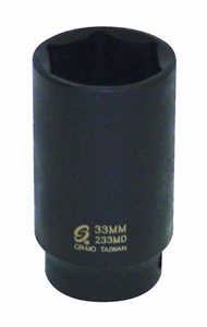 233MD 1/2-Inch Drive 33mm Deep Impact Socket, Forged from Chrome Molybdenum A... - Picture 1 of 6
