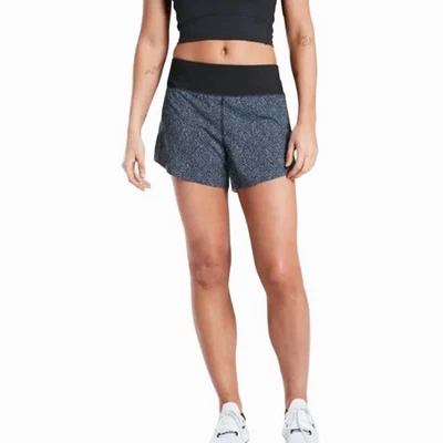 Athleta 3.5 英寸跑步短裤 | 黑白斑点 | 大号 — 第 1/4 张图片