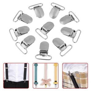 (25mm)Silver Metal Suspender Braces Pacifier Clips Holder Repair Parts NC - Picture 1 of 23