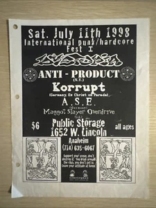 VINTAGE DYSTOPIA FLYER PUNK CRUST HARDCORE CALIFORNIA - Picture 1 of 2