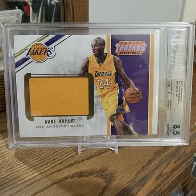 2017-18 Panini Threads - Kobe Bryant #BTM-KBR/ Box Topper Mem. Game Used BGS 8.5 - Image 1 of 3