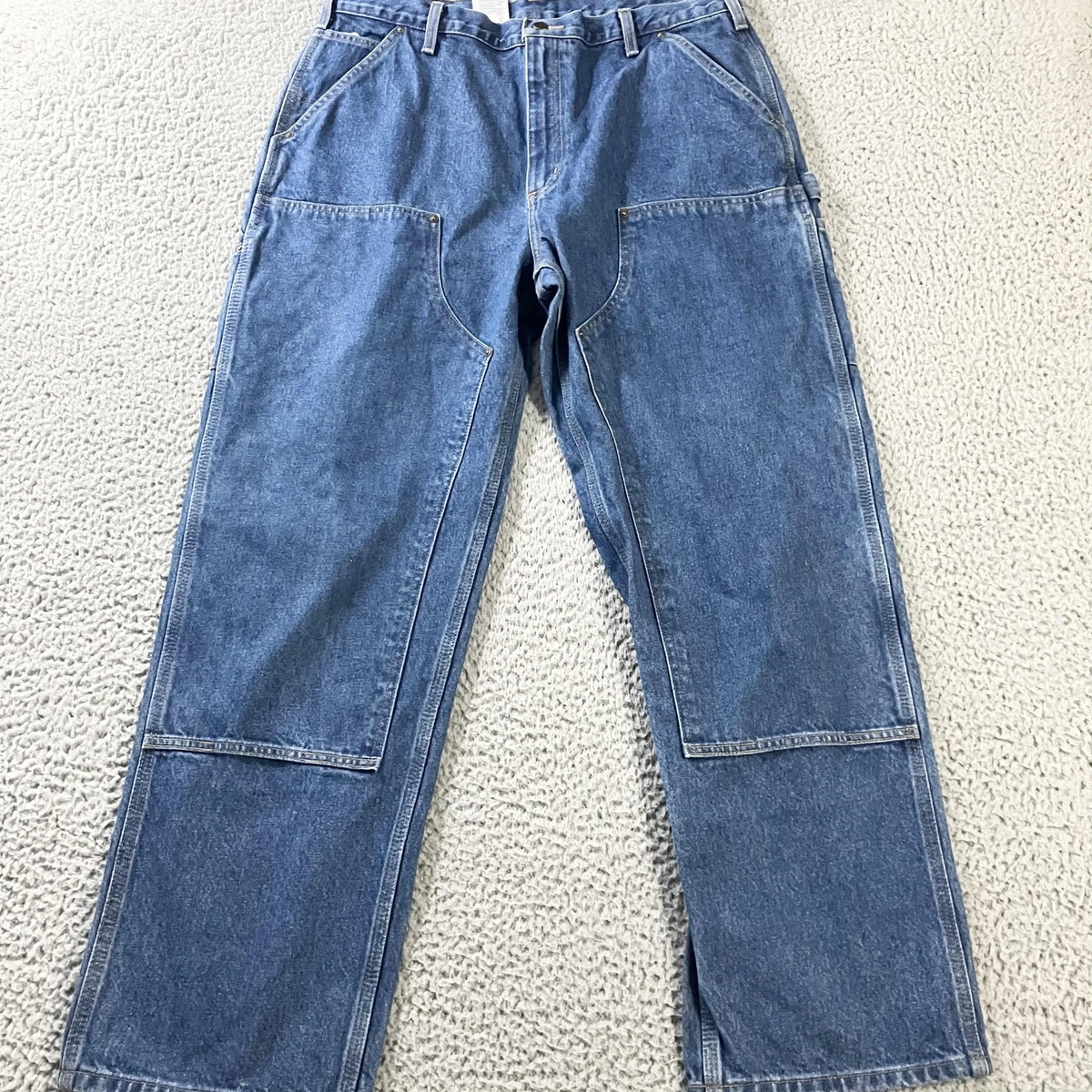 パンツ carhartt double knee damage denim Vintage Carhartt Double Knee Jeans B07 DNM Blue Logger Carpenter