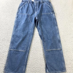 Carhartt Jeans Herren 38x32 Denim Double Knee Carpenter Latzhose Arbeit B73 DST - Bild 1 von 7