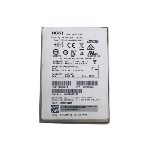 0B32140 EMC HGST 400GB 12GB/s SAS 2.5'' MLC SED SSD Solid State Drive ...