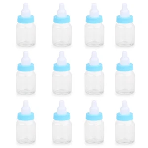 12pcs Feeder Style Mini Candy Bottle Gift Box Baby Shower Favors (Blue) - Picture 1 of 4