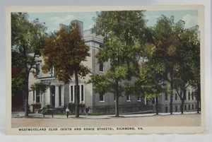 Postcard Westmoreland Club Sixth and Grace Streets Richmond VA Virginia* - Picture 1 of 2