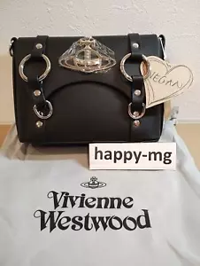 Vivienne Westwood BETTY Mini Satchel Shoulder Bag Patent Leather Black New - Picture 1 of 7