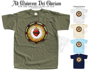 katholisches T-Shirt Sacred Heart of Jesus V3 Christus Gott religiös T-Shirt Größen S - 5XL - Bild 1 von 9