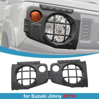 Protector de lámpara de faro delantero ABS negro para Suzuki Jimny 2019-2025 Foto 1 de 4