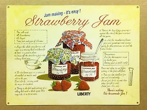 Letrero de pared de metal lata Strawberry Jam - Imagen 1 de 1