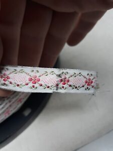 14lbs Floral multi-color woven fabric trim 3/4 inches wide
