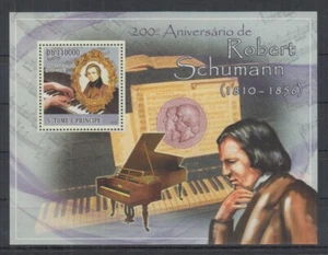 L618. S.Tome E Principe - MNH - 2010 - Famous People - Robert Schumann - Bl - Imagen 1 de 1