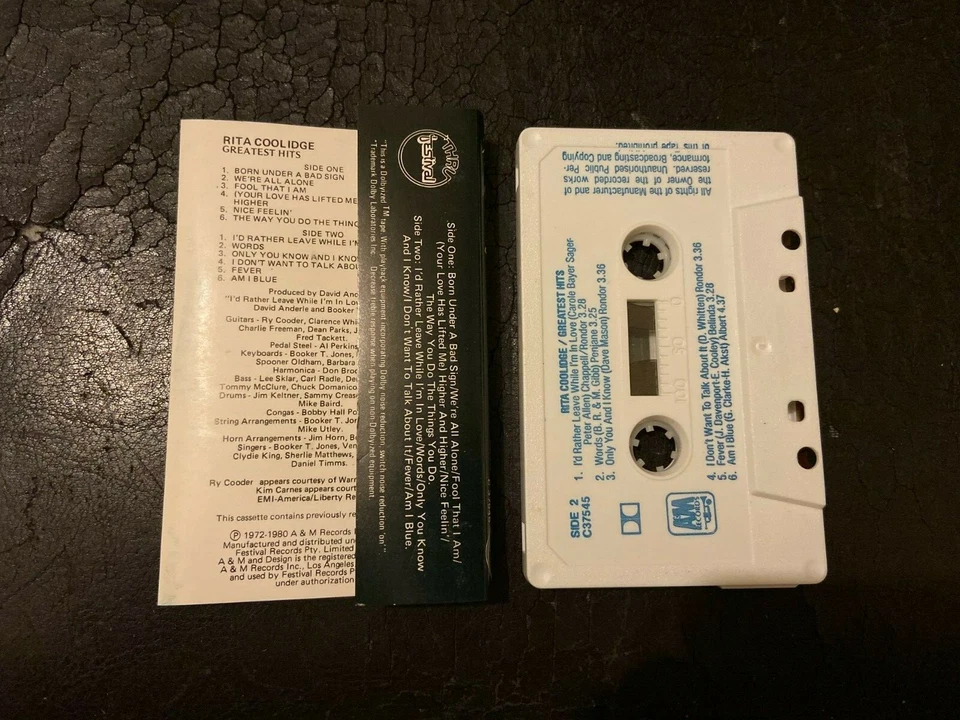 Cassette Tape, Rita Coolidge, Greatest Hits - pics coming soon - Image 1 of 1