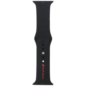 Pasek na pasek Audi Apple Watch Ultra / Ultra 2 Audi Sport Red Logo Czarny - Zdjęcie 1 z 7