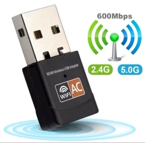 AC600 USB Wireless Network Adapter – Dual Band 2.4GHz/5GHz 600Mbps - Picture 1 of 9