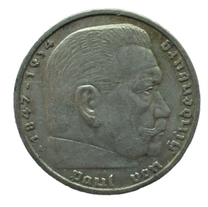 Drittes Reich Silber 5 Reichsmark 1938 A Paul von Hindenburg mit HK - Bild 1 von 2