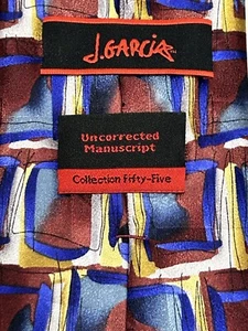 J. GARCIA Unkorrigierte Handschriftensammlung Fünfundfünfzig Vintage Abstrakte Seidenkrawatte - Bild 1 von 7