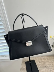 Neu mit Etikett Michael Kors Whitney große Ledertasche 30T8SXIS3L silberfarben schwarz - Bild 1 von 11