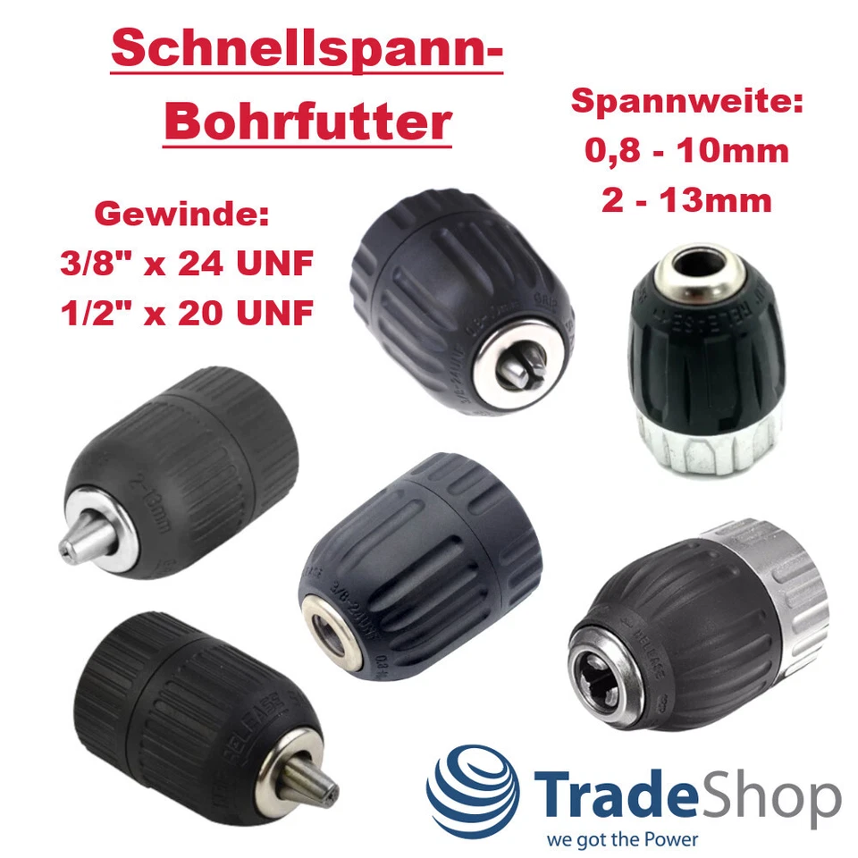 Schnellspannbohrfutter zur Auswahl für Bosch, Panasonic, Makita, Metabo, Festool - Bild 1 von 4