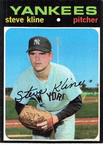 1971 Topps - Steve Kline #51 (RC)-New York Yankees- EX/NM - Picture 1 of 2