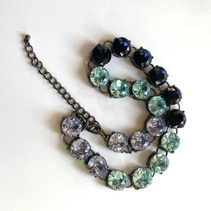 16 - 19" - 20 Modern Blau Lavendel Aqua 20 Edelsteine Halsband Chocker Halskette - Bild 1 von 4