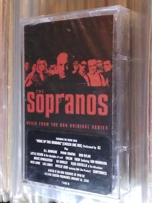 SOPRANOS SOUNDTRACK OST CASSETTE HYPE STICKER BOB DYLAN BRUCE SPRINGSTEEN SEALED - Image 1 of 4