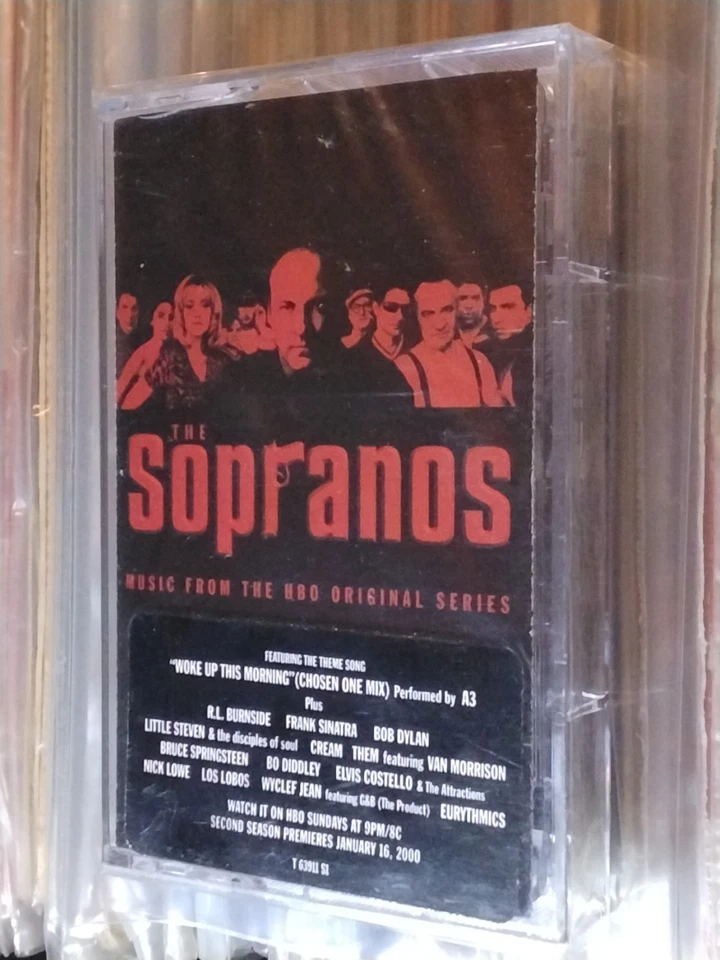 SOPRANOS SOUNDTRACK OST CASSETTE HYPE STICKER BOB DYLAN BRUCE SPRINGSTEEN SEALED - Image 1 of 4