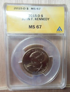 2015-D John F. Kennedy ANACS MS-67 ***Business Strike***FREE US SHIPPING*** - Picture 1 of 2