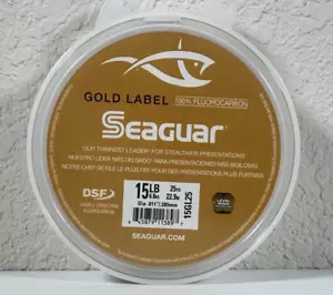 Seaguar Gold Label 25yd Fluorocarbon Leader Line (15, 20, 25 or 30lbs) - Picture 1 of 6