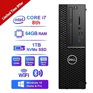 Dell Precision Computer Intel Core i7 8th,64GB RAM,1TB NVMe SSD,Win 10,Wifi+BT - Bild 1 von 7