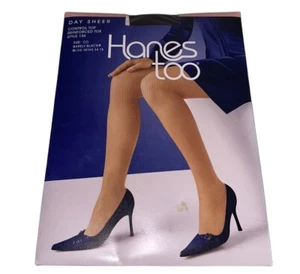 Neu Hanes Too Day Sheer Control Top Strumpfhose Style 136 kaum schwarz Gr. CD - Bild 1 von 4