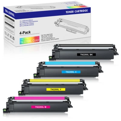 4PK TN229XL TN229 Toner Cartridge For Brother HL-L3280CDW MFC-L3780CDW L8395cdw - Image 1 of 3