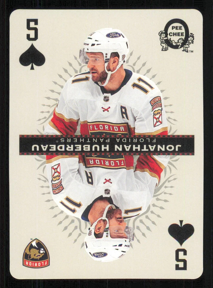 2021-22 O-Pee-Chee Playing Cards #5SPADES Jonathan Huberdeau - Image 1 of 2