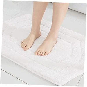Extra Thick Bath Linen Sets Rugs for Bathroom - Anti-Slip Bath 17"×27" White - Picture 1 of 7