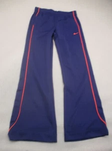 NIKE DRI-FIT Size M Girls Blue Stretch Waist Pull On Flared Track Pants 456 - Picture 1 of 10