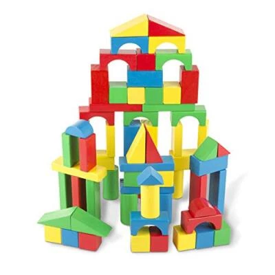 Wooden Building Blocks Set for Kids - Stacker Stacking Game Construction Toys - - Image 1 of 4