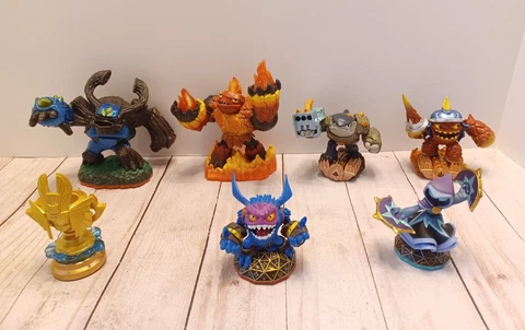 Skylanders Tree Rex Hot Head Shark Shooter Fizzy Frenzy Pop Star Strike Figures Cover