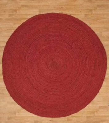 Indian Handmade Jute Rug Natural Fiber Rug Handmade Braided Rug Round Area Rug - Image 1 of 4