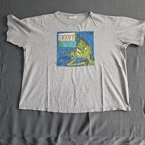 Unbranded Short 2XL Groovy Grinch Graphic Gray Short Sleeve T-Shirt - Picture 1 of 8