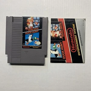Super Mario Bros. / Duck Hunt w/ manual NES Nintendo! tested and works! original - Picture 1 of 6