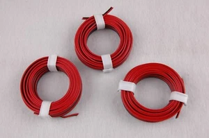 Kupfer-Zwillingslitze 3 x 5m Doppellitze rot/schwarz [m = 0,69€]  NEU - Bild 1 von 2