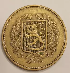 Finland *10 Markkaa *1937* Aluminum-Bronze *condition 1+*RARE Coin** - Picture 1 of 2