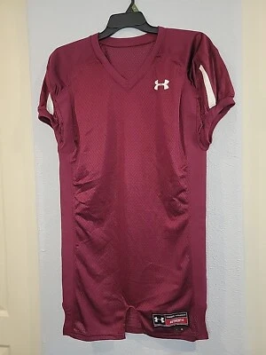 Under Armour Men’s Football Mesh Jersey Red Wine with White Insets Size L NWOT - Image 1 of 4